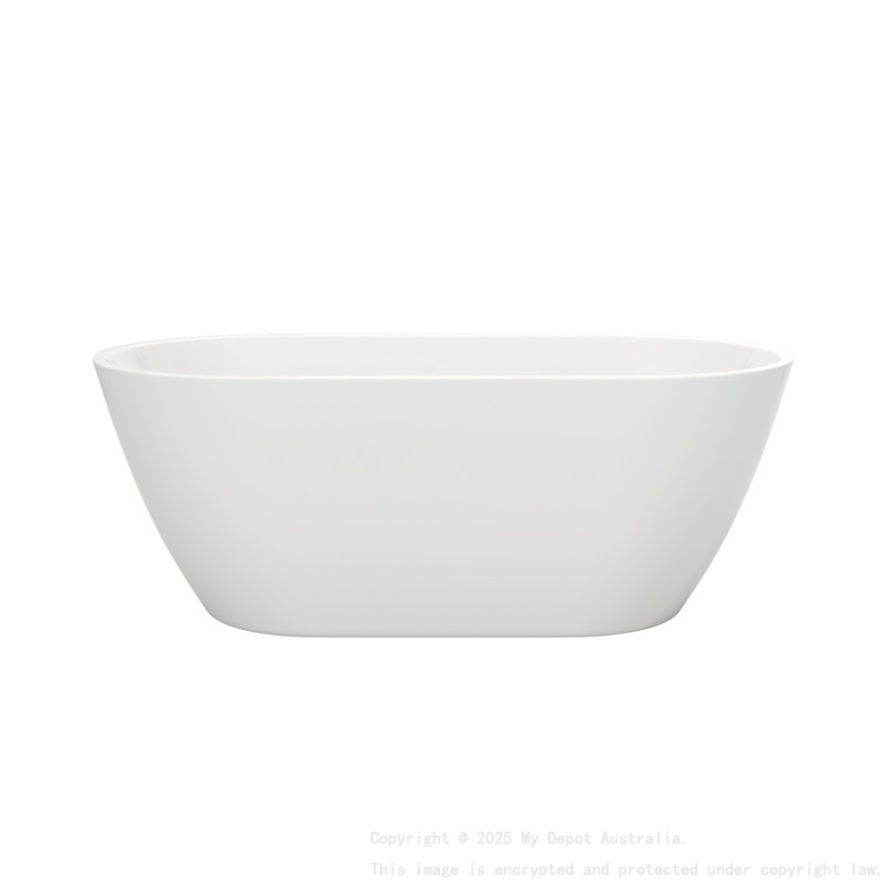 1500mm Freestanding Bathtub Gloss White Acrylic Oval Bathtub