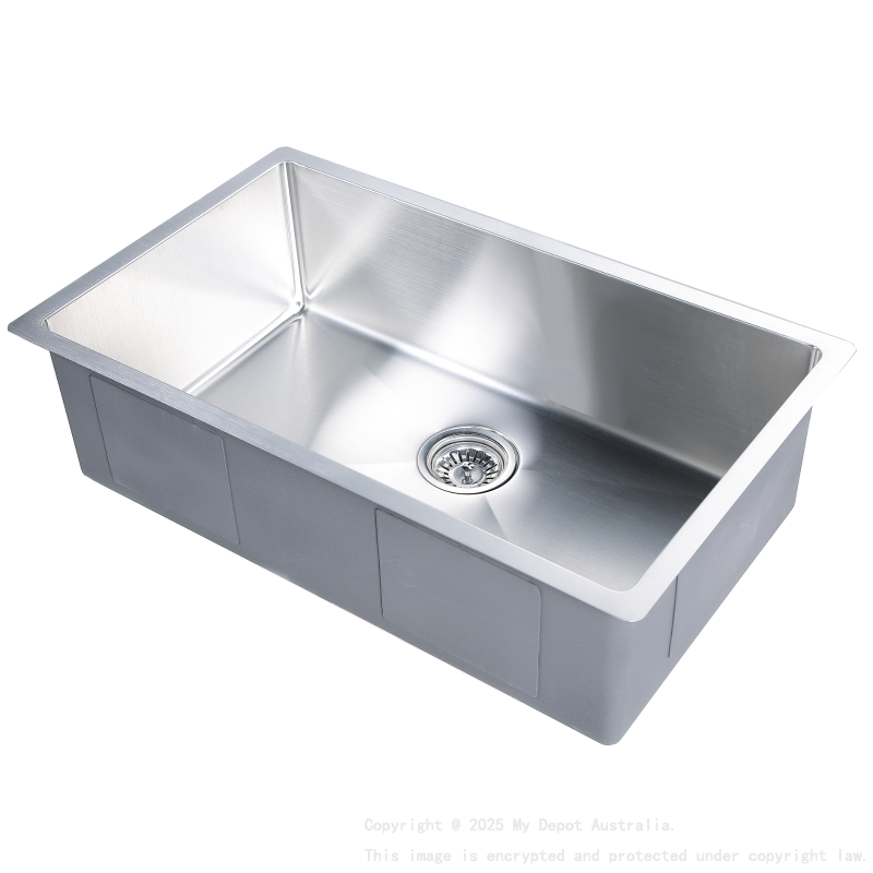 Bowl Size:720X400X230mm Overall Size:760X440X230mm Brushed Stainless Steel Kliff Hand Made Stainless Steel Sinks