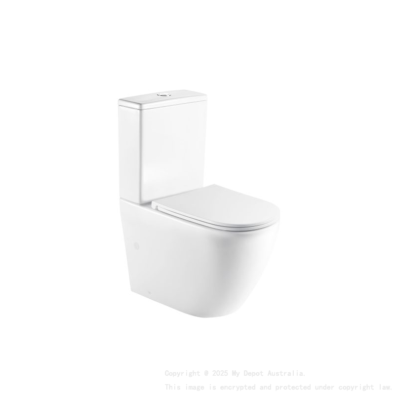 Hani Back To Wall Toilet Suite (Rimless) With Slim Uf Seat Cover And Universal Inlet Cistern T3