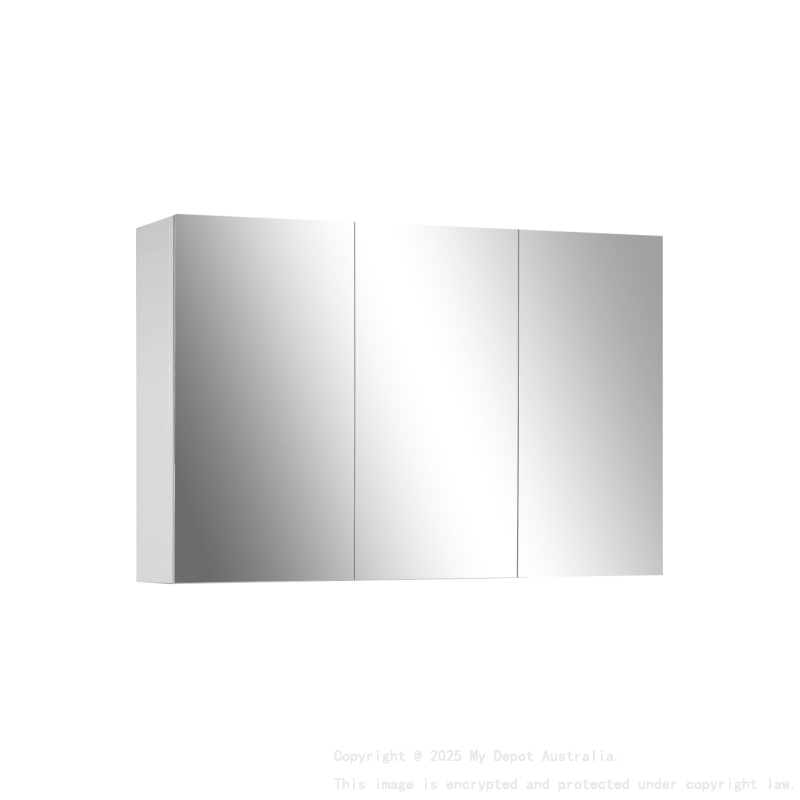 1200*150*720mm Pvc White Shaving Cabinet Three Doors