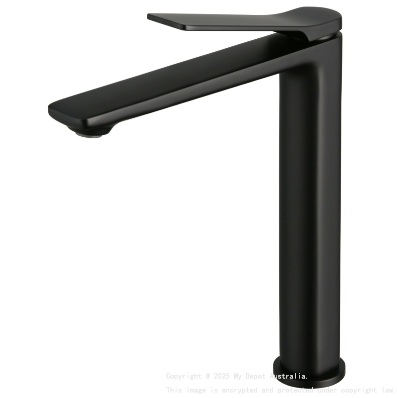 Rushy Black Tall Basin Mixer Bathroom Tapware