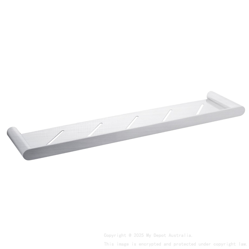 Brushed Nickel Round Stainless Steel Shelf