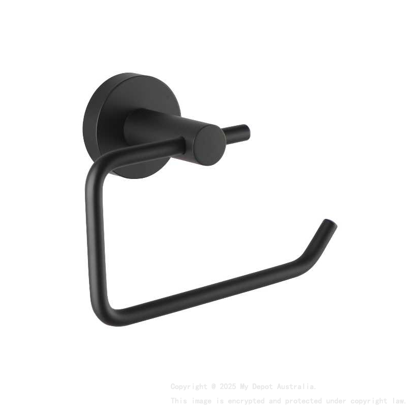 Round Black Toilet Paper Roll Holder