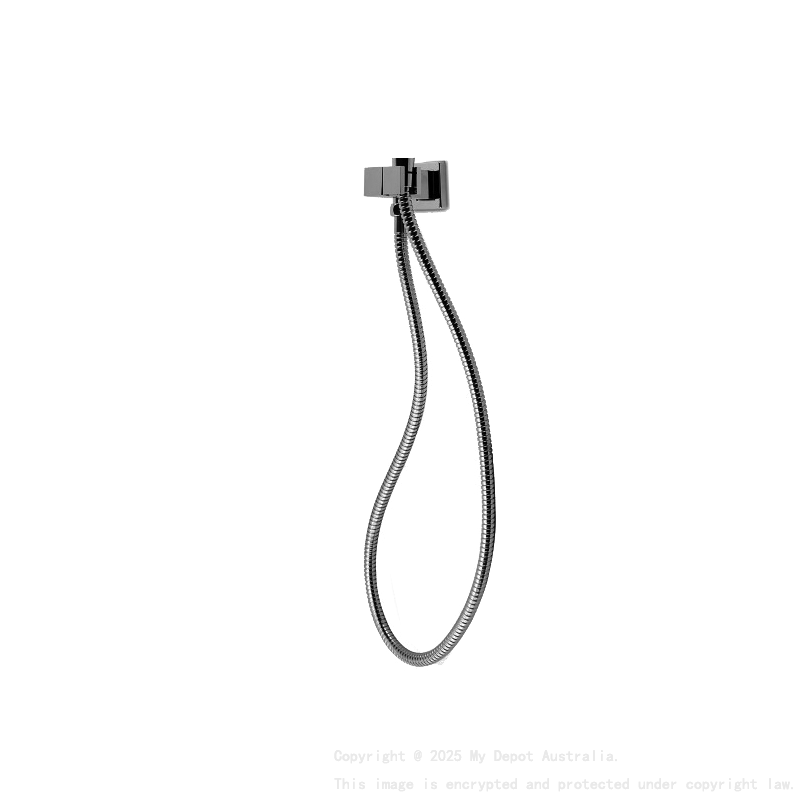 Square Brushed Nickel Shower Rail without Handheld Shower