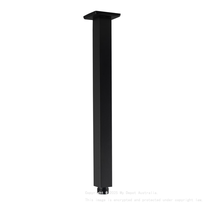 Square Black Ceiling Shower Arm 300mm