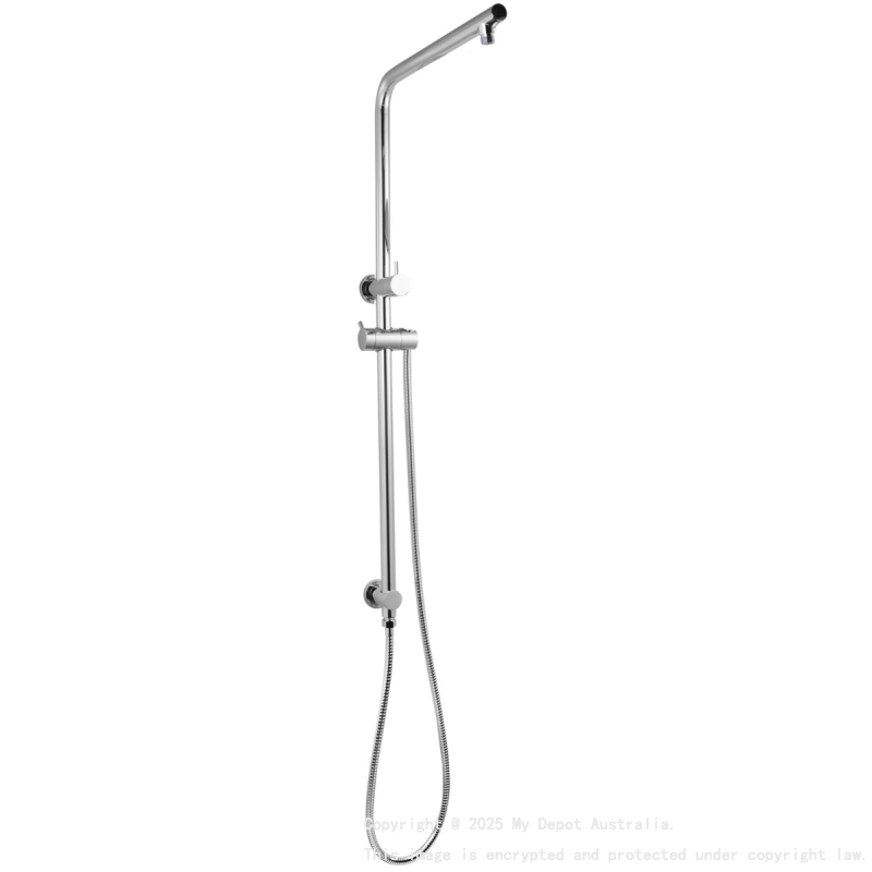 Round Chrome Shower Station(Right Angle) without Shower Head and Handheld Shower