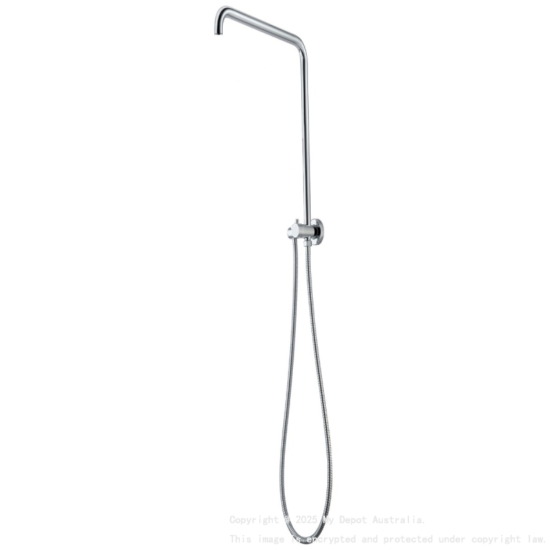 Round Chrome Shower Station without Shower Head and Handheld Shower(530mm Height)