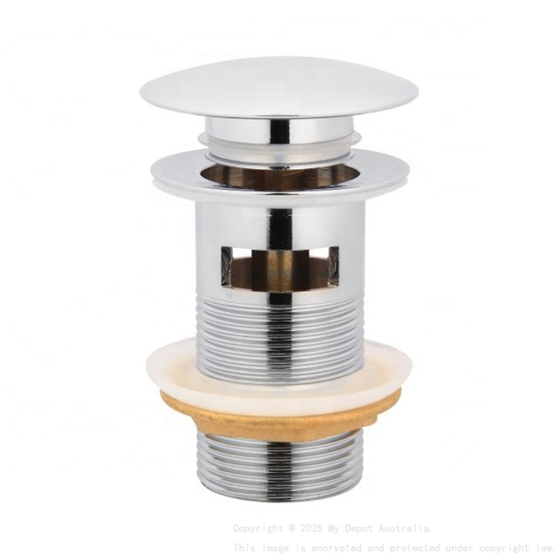 32/40mm Chrome Mushroom Solid Brass Basin Pop Up Waste with Overflow