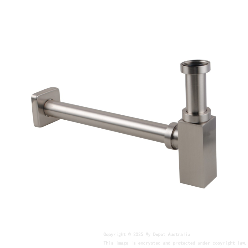 Brushed Nickel Bottle Trap 32mm