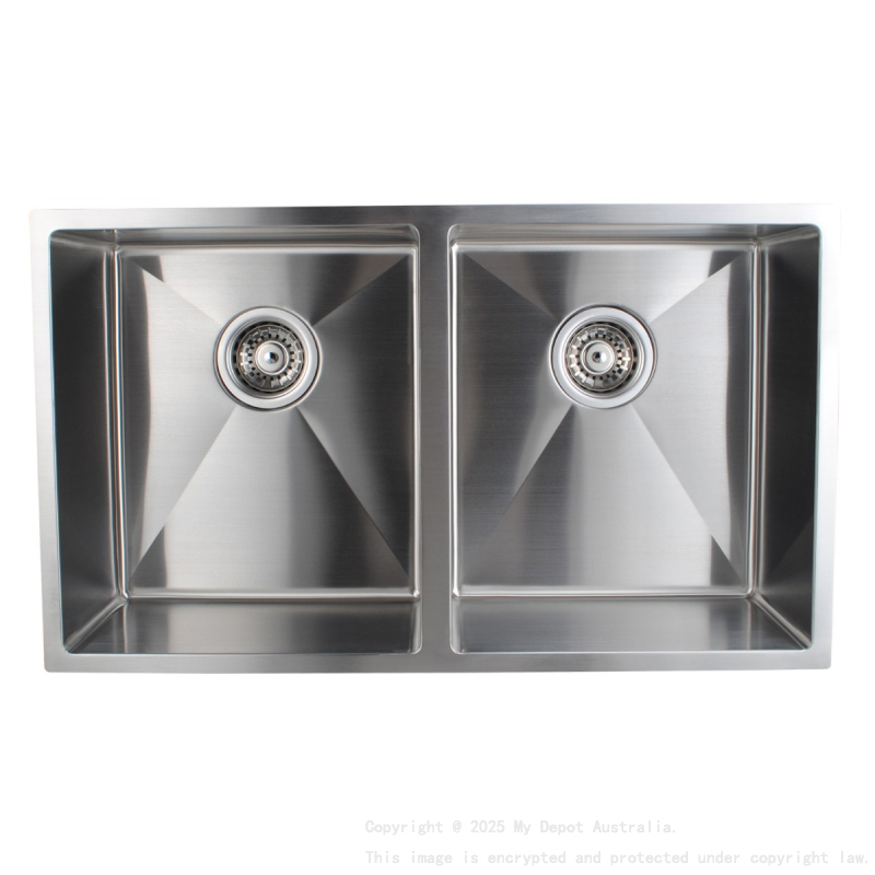 1.2mm Handmade Double Bowls Top/Undermount Kitchen/Laundry Sink 770*450*215mm