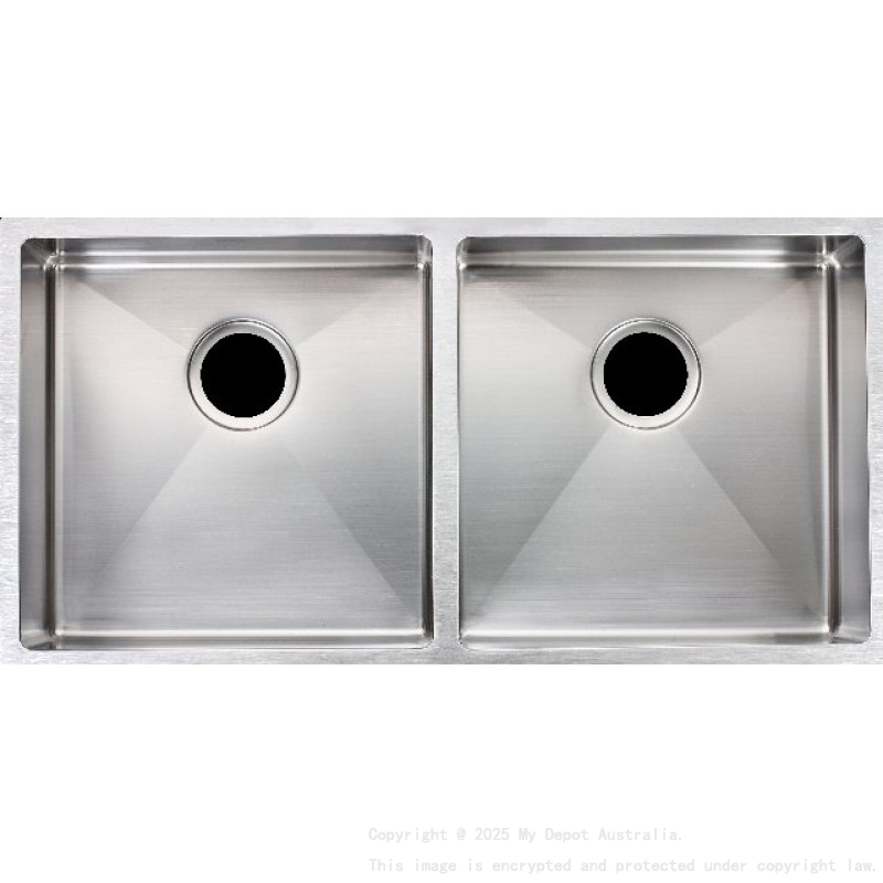 1.2mm Handmade Double Bowls Top/Undermount Kitchen Sink Round Corner 865*440*200mm