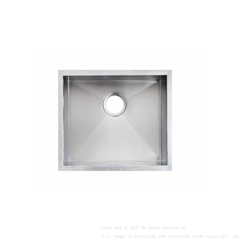 304 Stainless Steel Hand-made Single Bowl Kitchen Sink(Round Edges) 510*450*230mm