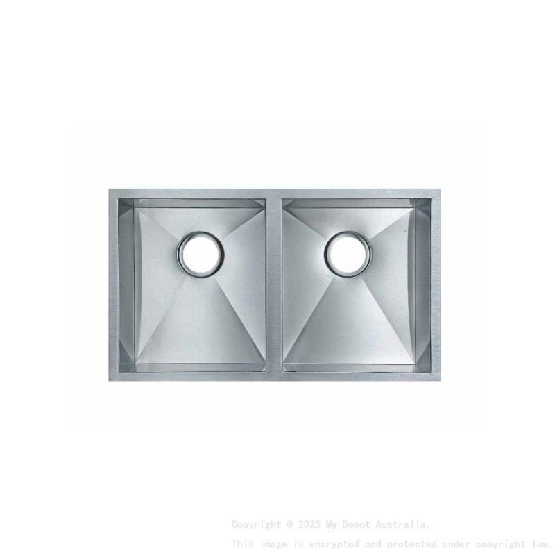 304 Stainless Steel Hand-made Double Bowl Kitchen Sink 770*450*215mm