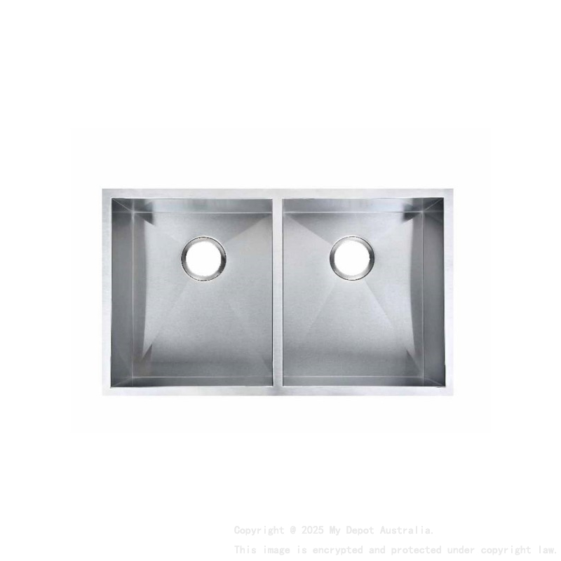 304 Stainless Steel Hand-made Double Bowl Kitchen Sink 820*457*230mm