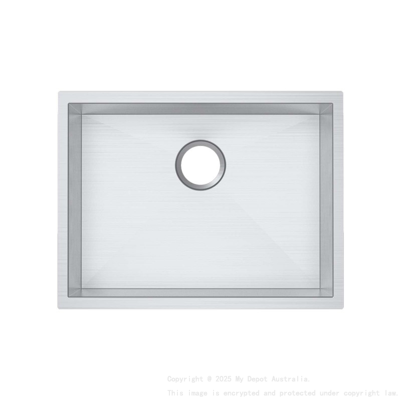 304 Stainless Steel Hand-made Single Bowl Kitchen Sink(Round Edges)600*450*300mm