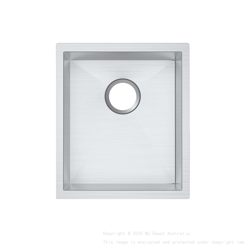 304 Stainless Steel Hand-made Single Bowl Kitchen Sink(Round Edges)390*450*215mm