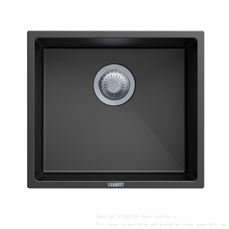 Carysil Magic Salsa Black Single Bowl Granite Kitchen Sink 457*406mm