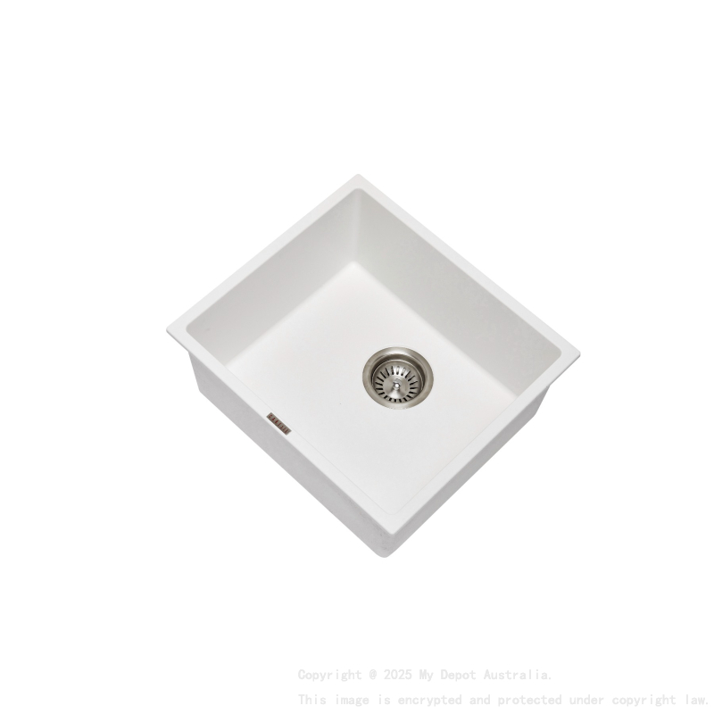 Carysil Magic Salsa White Single Bowl Granite Kitchen Sink 457*406mm