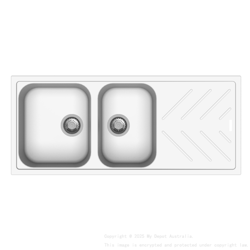 New Beethoven D200 Snova White 1 and 3/4 Bowl Granite Kitchen Sink 1060*500mm