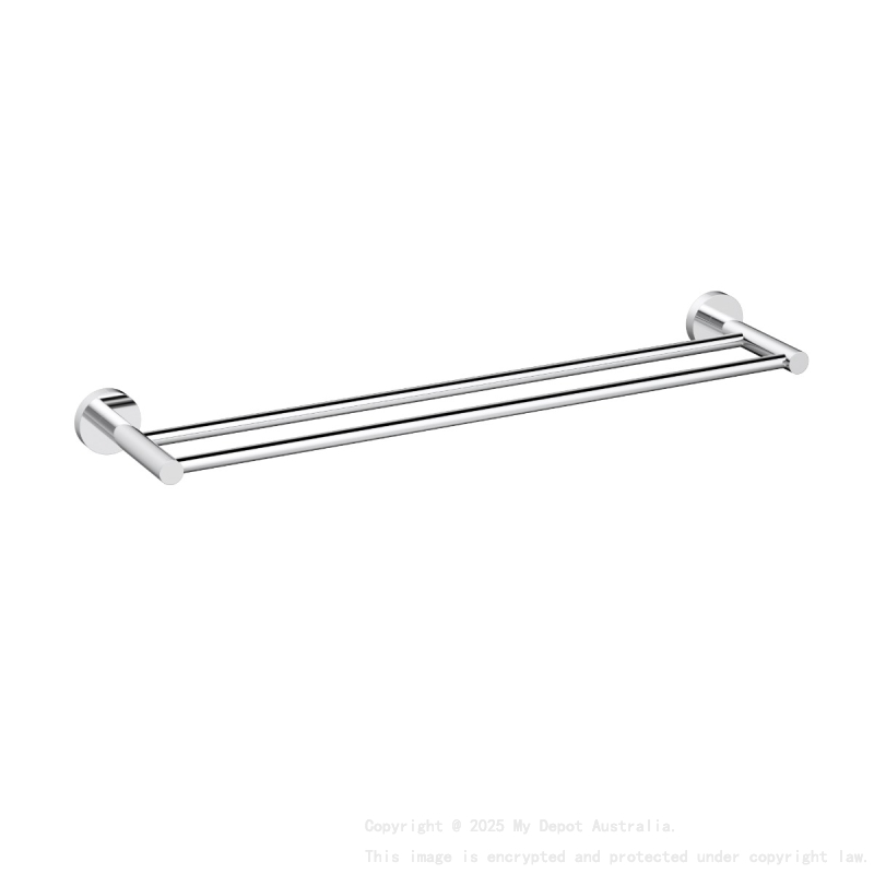 600mm Otus Slimline Double Towel Rail Chrome