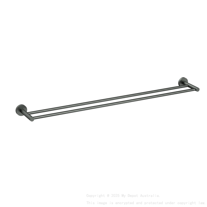 900mm Otus Slimline Double Towel Rail Gun Metal