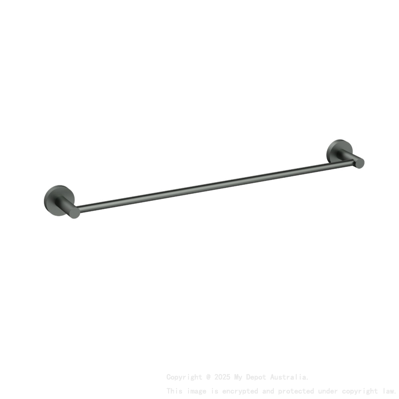 600mm Otus Slimline Single Towel Rail Gun Metal