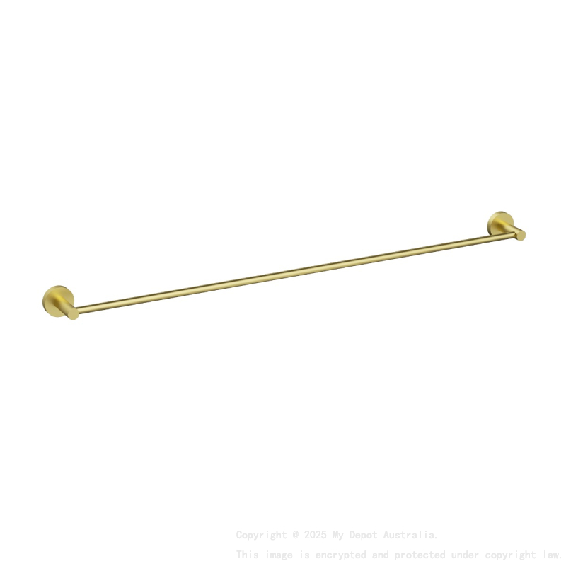 900mm Otus Slimline Single Towel Rail Brushed Gold