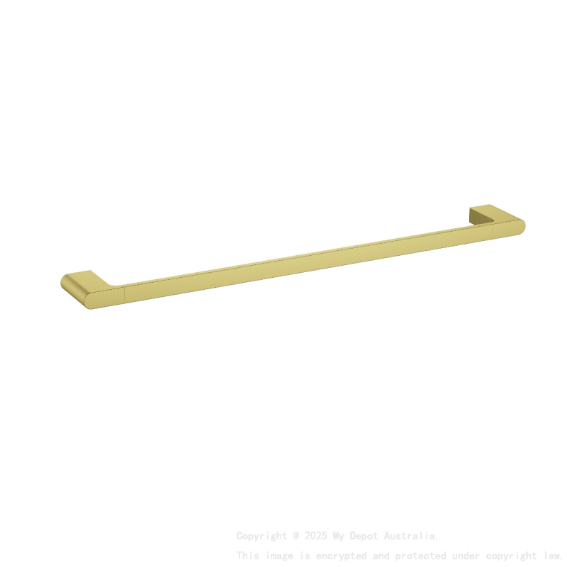 Cora  Single Towel Rail 600mm Brushed Gold