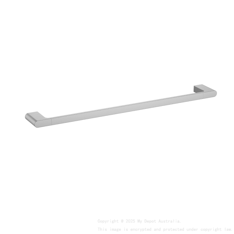 Cora  Single Towel Rail 600mm Brushed Nickel