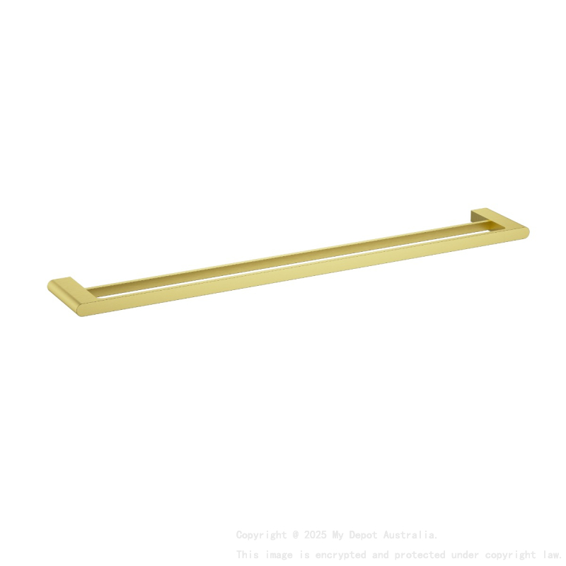 Cora  Double Towel Rail 800mm Brushed Gold