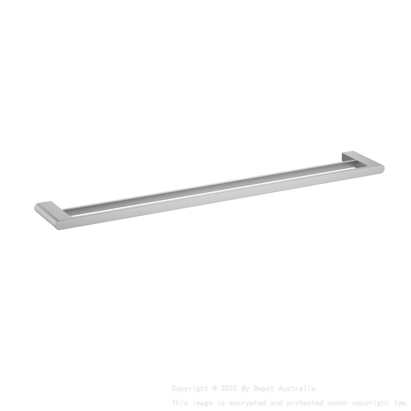 Cora  Double Towel Rail 800mm Brushed Nickel
