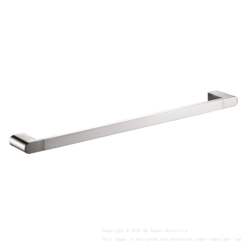 Flores Single Towel Rail 800 mm Brushed Nickel