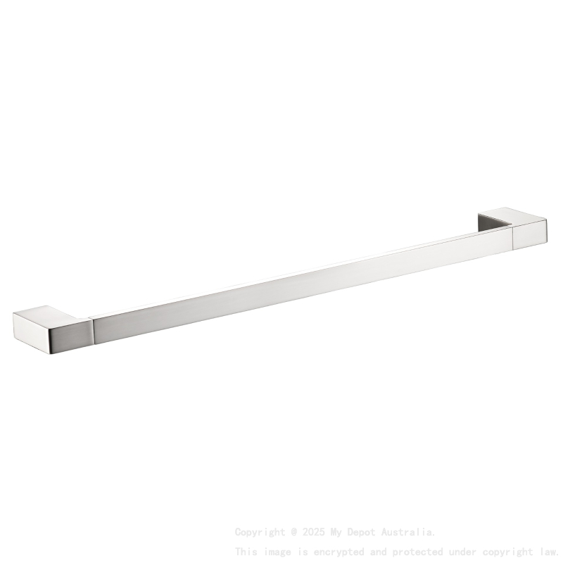 Ceram Single Towel Rail 800 mm Brushed Nickel
