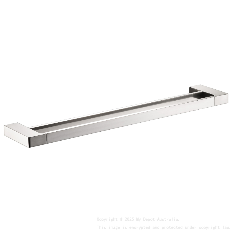 Ceram Double Towel Rail 800 mm Brushed Nickel