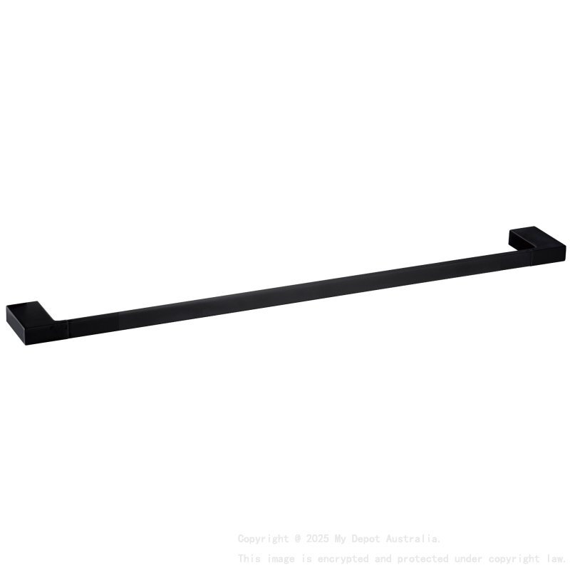 Eden Single Towel Rail 600 mm Matt Black