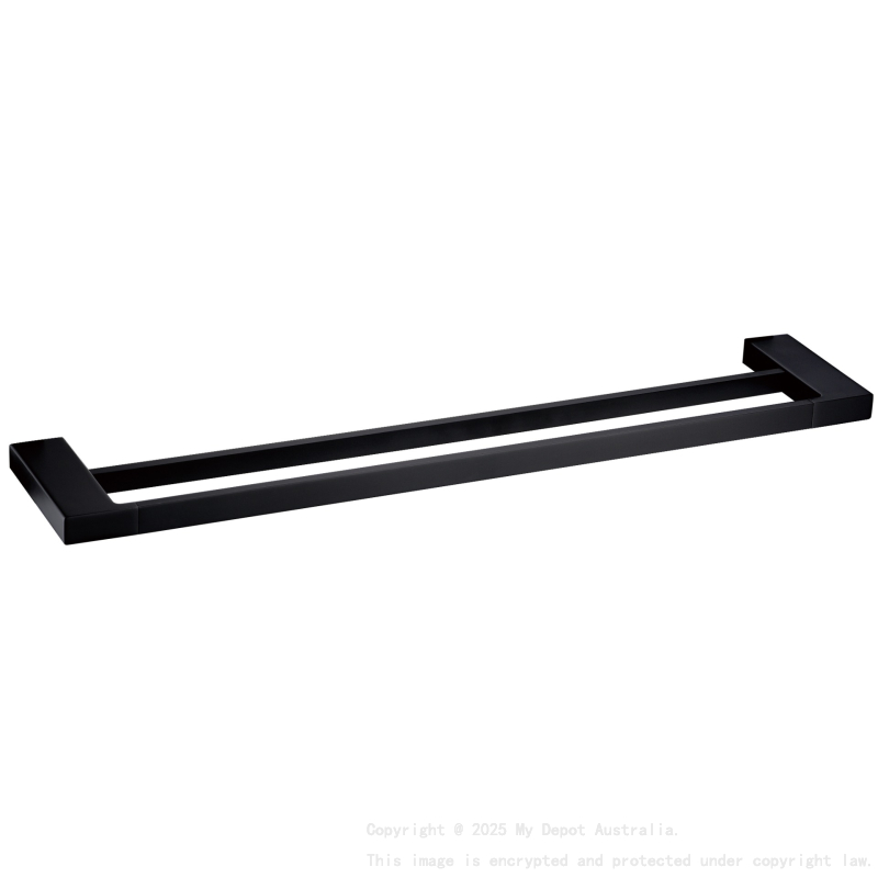 Eden Double Towel Rail 600 mm Matt Black