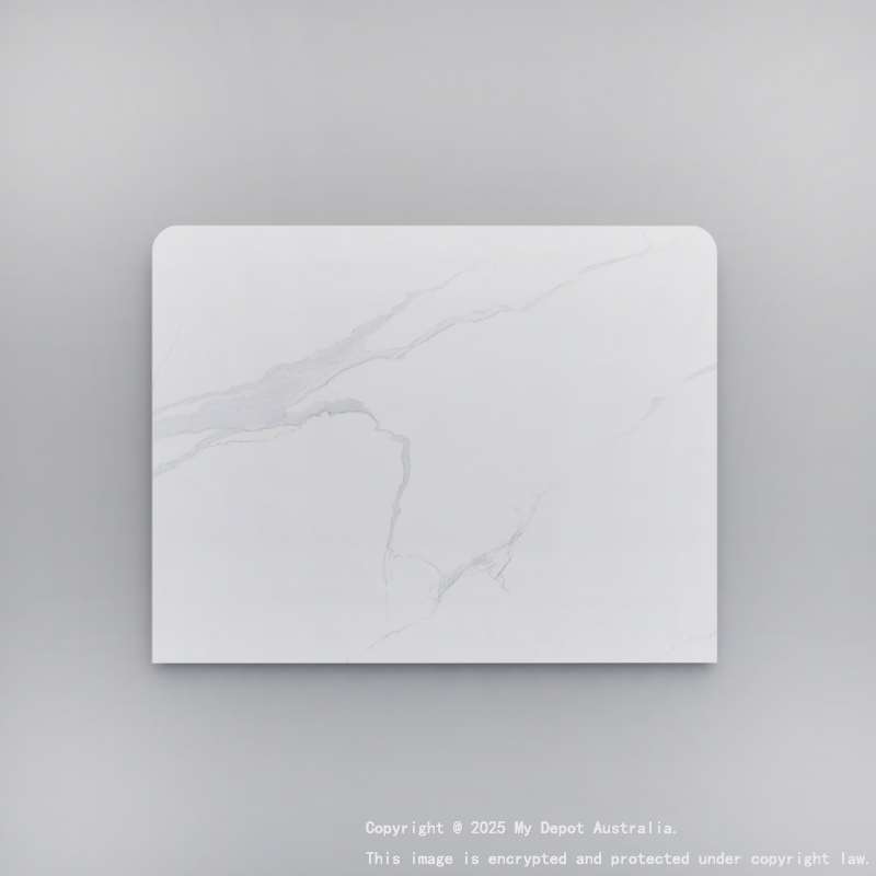 600mm White Marble Look Sintered Stone Top Benchtop