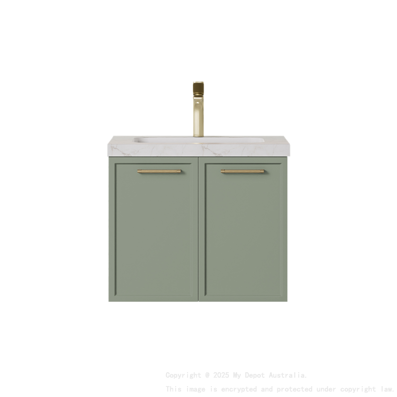 590*455*470mm Kingsley Federation Olive Green Wall Hung PVC Cabinet 