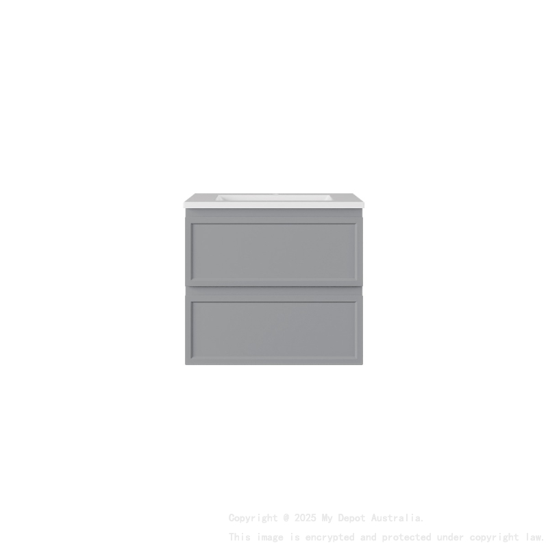 590*455*500mm Matte Grey New Hamilton Federation Slim Wall Hung Cabinet