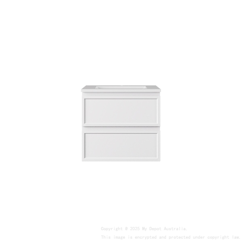 590*455*500mm Matte White New Hamilton Federation Slim Wall Hung Cabinet