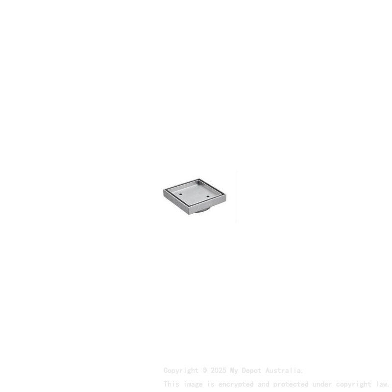 115X115mm Brushed Chrome Slim Square Tile Insert Floor Drain(90mm Outlet)
