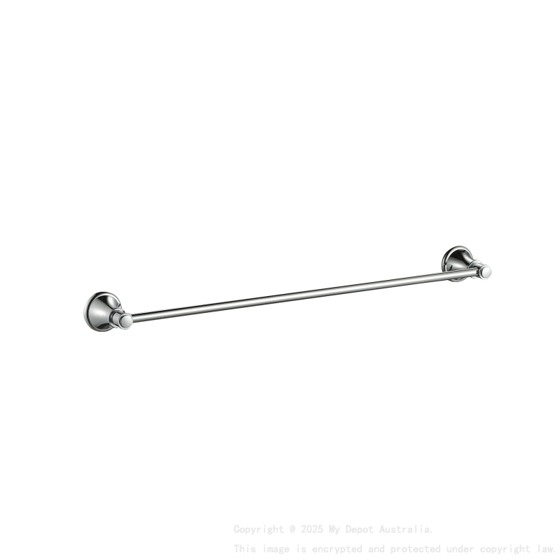 Clasico Single Towel Rail 600mm Chrome