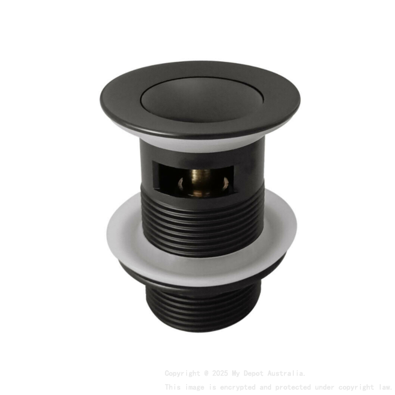 Black Solid Brass Bathroom Basin Sink Pop Up Waste With Overflow