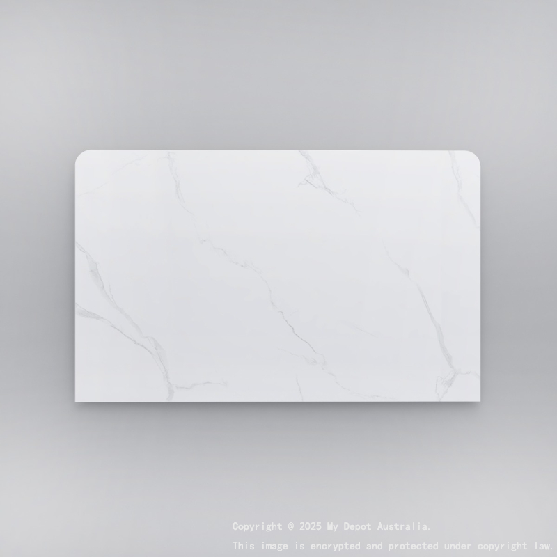 750mm White Marble Look Sintered Stone Top Benchtop
