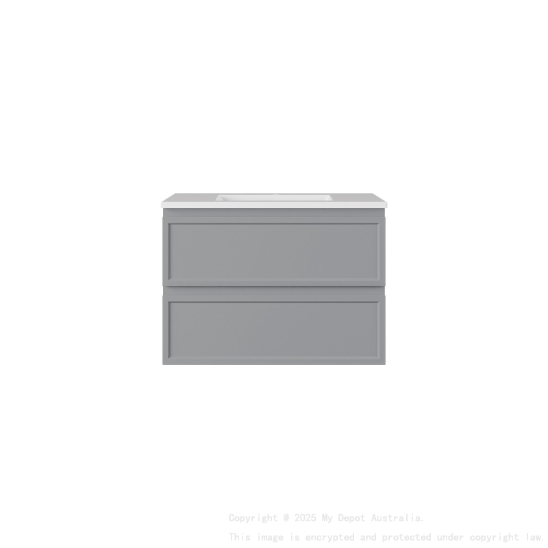 740*455*500mm Matte Grey New Hamilton Federation Slim Wall Hung Cabinet