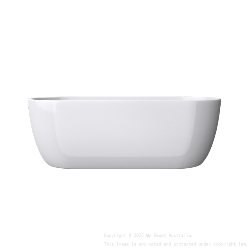 1700mm Oval Gloss White Acrylic Free Standing Bathtub No Overflow
