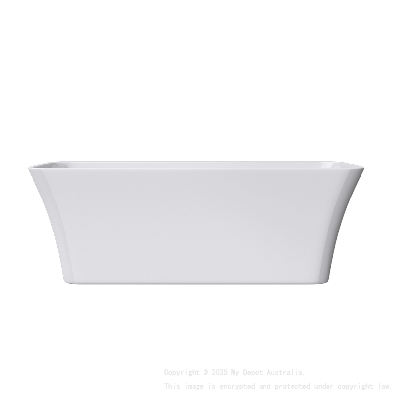 1500mm Rectangle Gloss White Acrylic Free Standing Bathtub No Overflow