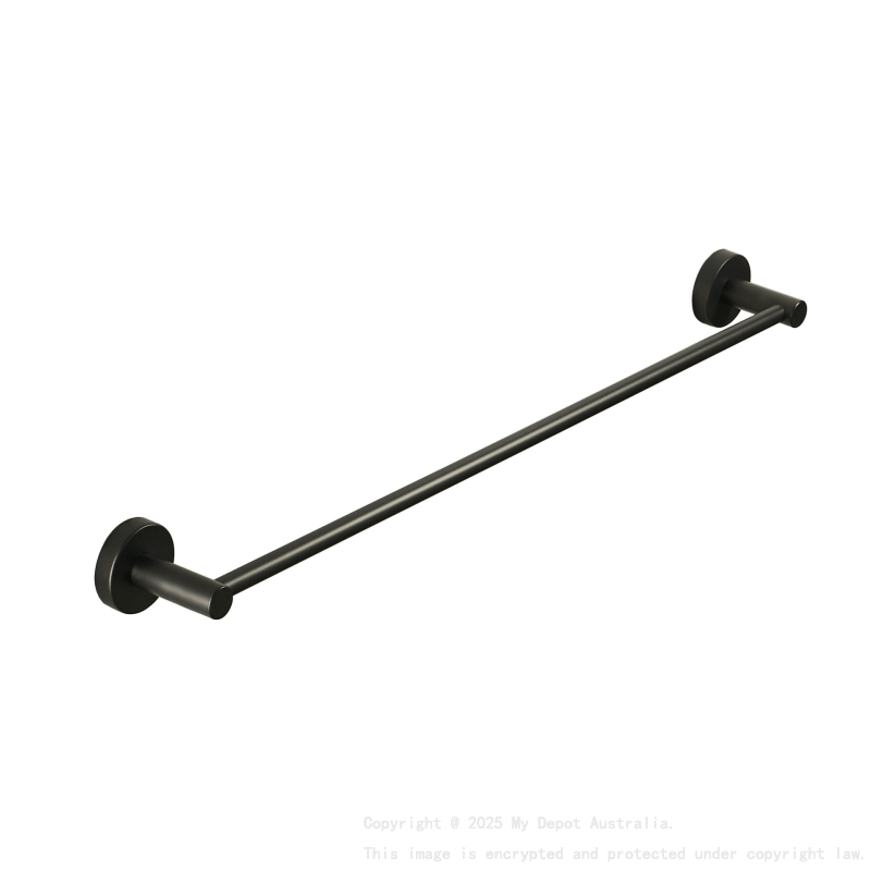 Otus Round Single Towel Rail 600mm Gunmetal