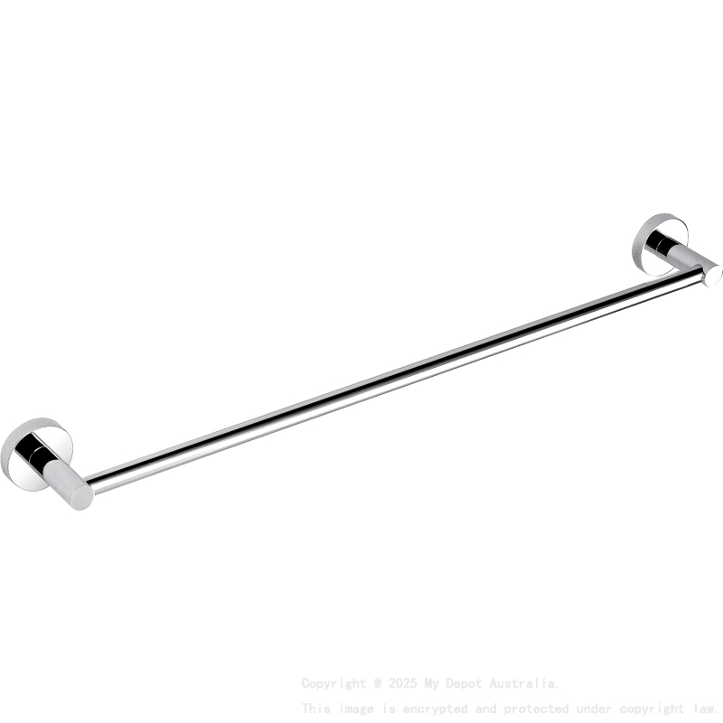 Otus Round Single Towel Rail 600mm Chrome