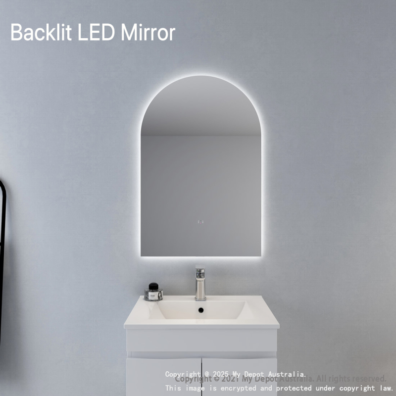 Certified Refurbished 600x900mm Alice Arch 3 Color Backlit LED Mirror Makeup Mirror